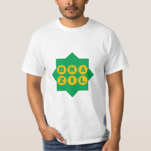 T - Shirt blanc homme DESIGN BRAZIL