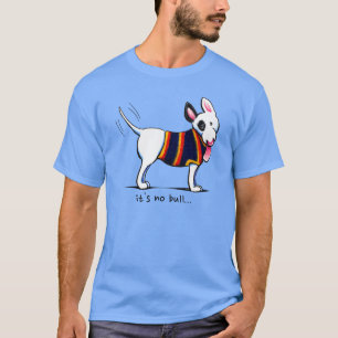 T-shirt Blanc Noir Brindé Taureau Terrier Personnalisé