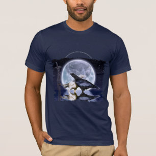 T-shirt BLANC & NOIR RAVENS, TOTEM & PLEINE LUNE
