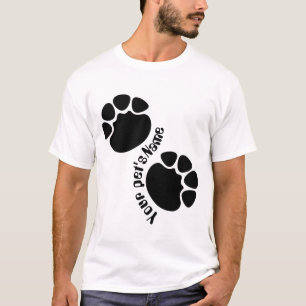 T-Shirt Blanc Personnalisé avec Empreinte de Patte