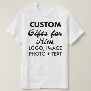T-shirt blanc personnalisé pour hommes budget pers