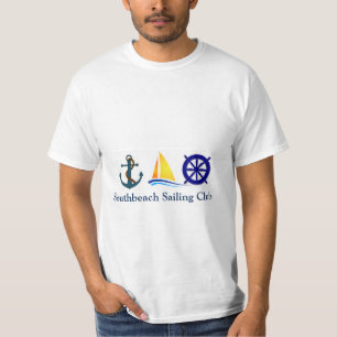 T-shirt blanc pour équipage nautique ou club