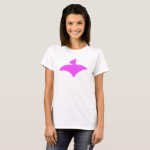 T-Shirt Blanc Pour Femmes (AirFly Logo Pink)