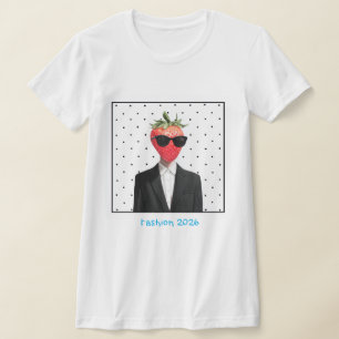 t-shirt blanc pour femmes avec des pois noirs cara