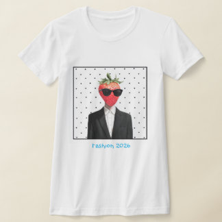t-shirt blanc pour femmes avec des pois noirs cara