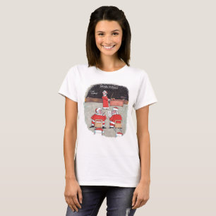 T-shirt blanc pour femmes père Noël Test
