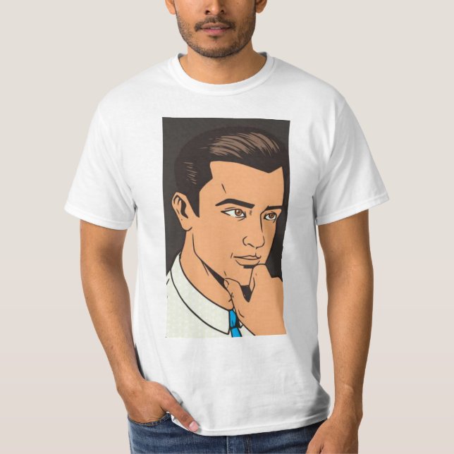 T-shirt blanc pour homme (Devant)