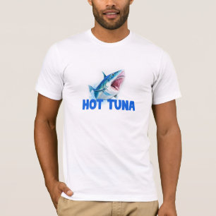 T-shirt blanc pour hommes avec un cri de 'Thon cha