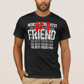 T-shirt Blanc rouge du plus grand noir de l'AMI du monde
