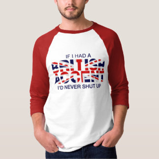 T-shirt Blanc rouge raglan de douille britannique d'accent