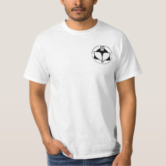 T-shirt blanc simple de logo de Freedivers