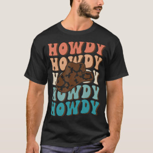 T-shirt Blanc Vintage Howdy Rodeo Western Country Sud