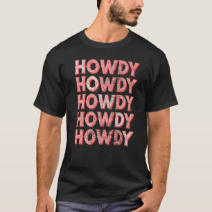 T-shirt Blanc Vintage Howdy Rodeo Western Country Sudiste