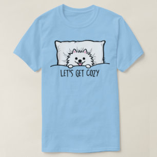 T-shirt Blanche Poméranienne Soyons Confortables Pom