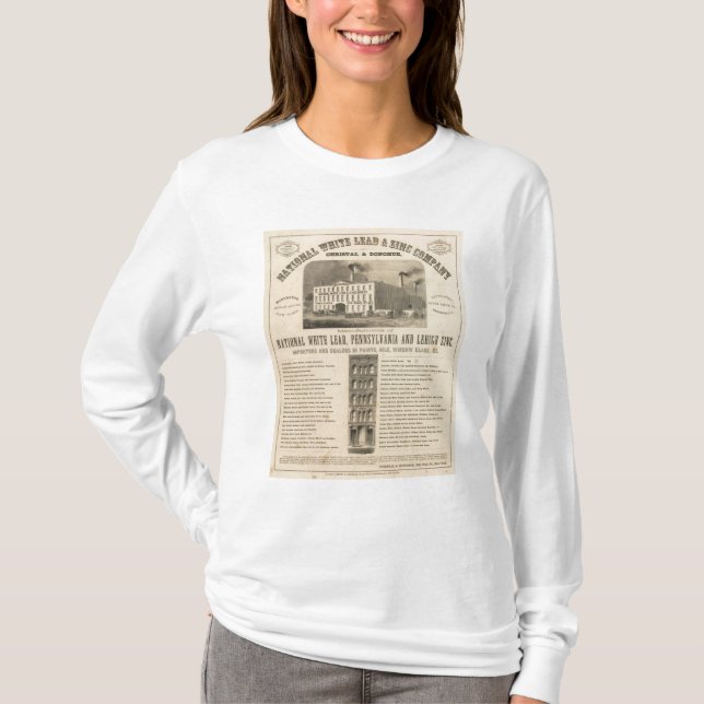 T-shirt Blanches National Lead et Zinc Company (Devant)