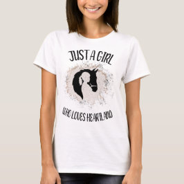 T-shirt blanchie, coeur, ranch