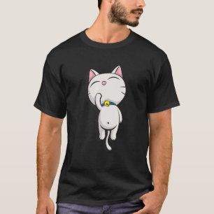 T-shirt Blancs mignonette chatte Nap