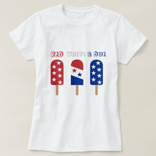 T-shirt Blancs rouges 4 juillet baby shower