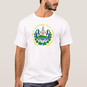 T-shirt Blason national du pays El Salvador symbole emblèm