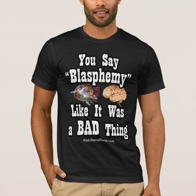 T-shirt Blasphemy Basic Bella Canvas (Devant)