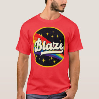 T-shirt Blaze Arc En Ciel Dans L'Espace Style Vintage