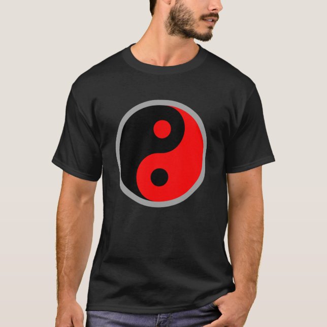 T-shirt Blazers Yin Yang Rouge Et Noir Yin Yang Go Blazers (Devant)