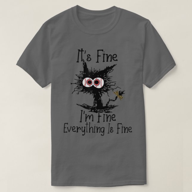 T-shirt Bleached Baseball Mom Messy Cat Softball Mom Mothe (Design devant)