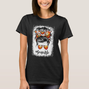 T-shirt Bleached Basketball Gaga Vie Messy Bun Jeu Jour 1