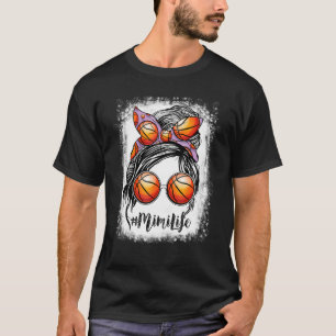 T-shirt Bleached Basketball Mimi Life Messy Bun Jeu Jour 1