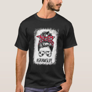 T-shirt Bleached Grams Life Soccer Tante Messy Bun Hair Mo