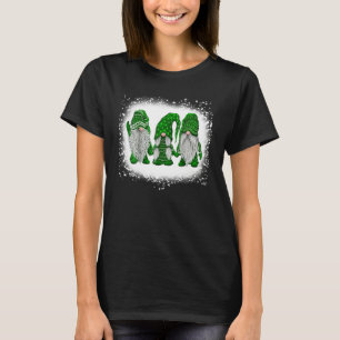 T-shirt Bleached Happy St Patrick's Day Trois Gnomes Shamr