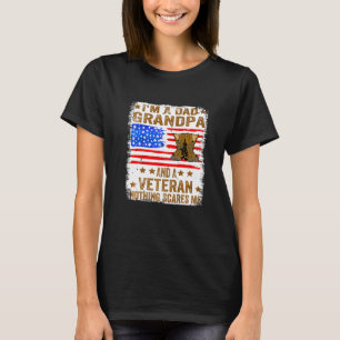 T-shirt Bleached Je Suis Un Papa Papi Et Un Vétéran Rien