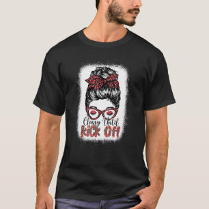 T-shirt Bleached Messy Bun Classy Jusqu'Au Kickoff America