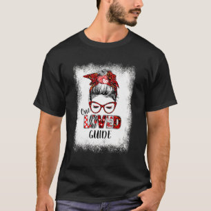 T-shirt Bleached Messy Bun One Loved Guide Saint Valentin