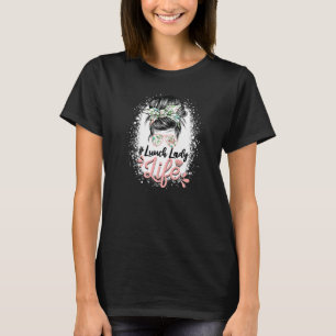 T-shirt Bleached Messy Lunch Lady Of Cafeteria Lunch L