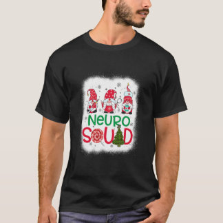 T-shirt Bleached Neuro Squad Gnomies Nurse Christmas Pine