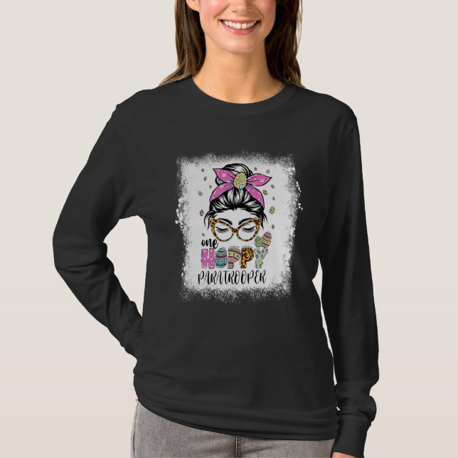 T-shirt Bleached One Hoppy Parachutiste Bunny Jour de Pâqu (Devant)