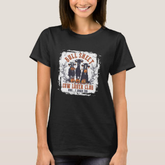 T-shirt Bleached Retro Tôle Roulette Cow Lover Club Citrou