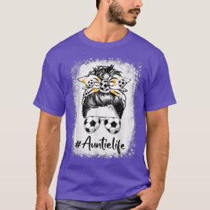 T-shirt Bleached Soccer Tante Vie Messy Bun Soccer Lover