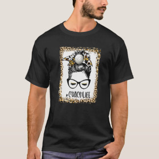 T-shirt Bleached Volleyball Coach Girl Messy Bun Jour