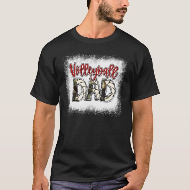 T-shirt Bleached Volleyball Papa Camo Imprimer Papa Pères  (Devant)