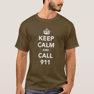 T-Shirt "Bleib ruhig und ruf die Polizei"