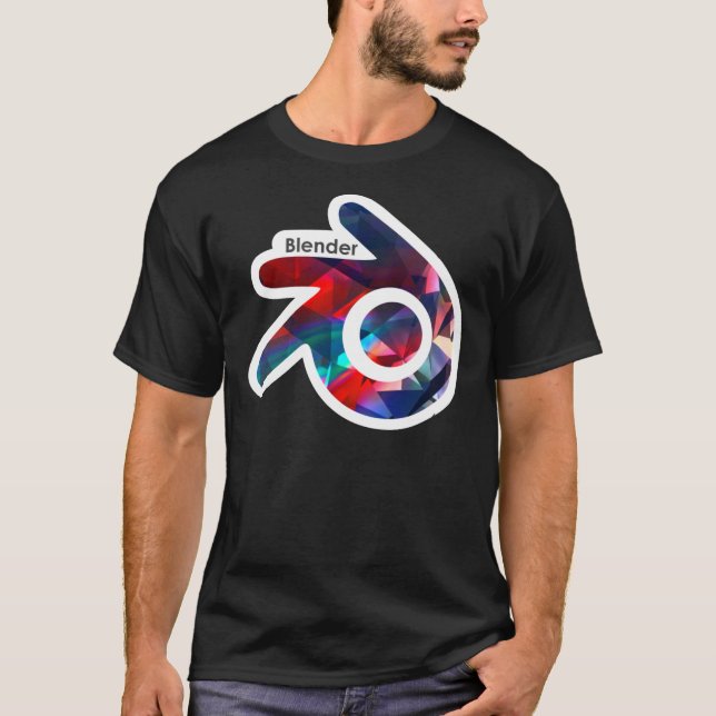 T-shirt Blender Logo (With White Outline) Essential  (Devant)