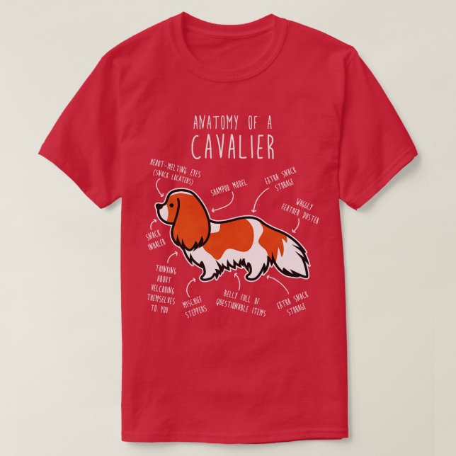 T-shirt Blenheim Cavalier King Charles Spaniel Chien Anato (Design devant)