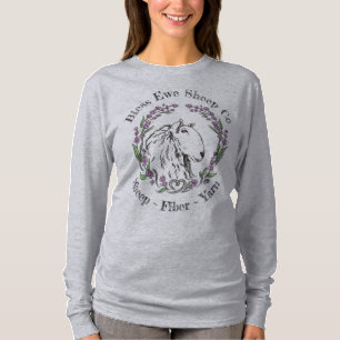 T-shirt Bless Ewe Sheep Co - Lavender Sheep Logo