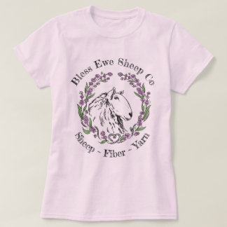 T-shirt Bless Ewe Sheep Co - Lavender Sheep Logo