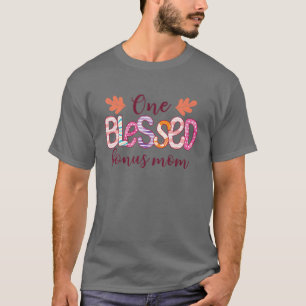 T-shirt Blessé Bonus Maman Leopard Messy Bun Lunettes de s