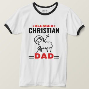 T-shirt Blessé Christian Papa Basic Ringer