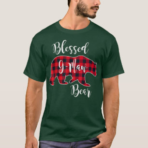 T-shirt Blessé G-Maw Ours Rouge Buffalo Check Plaid Fun Gr