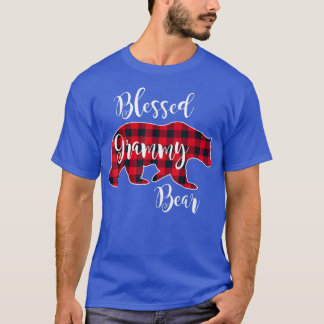 T-shirt Blessé Grammy Ours Rouge Buffalo Check Plaid Fun G